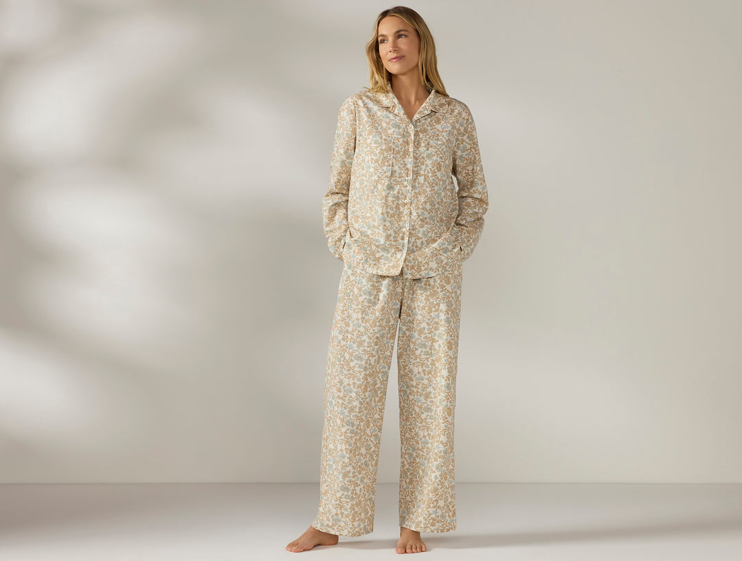Coyuchi: Women's Isla Organic Cotton Long Sleeve Pajama Set