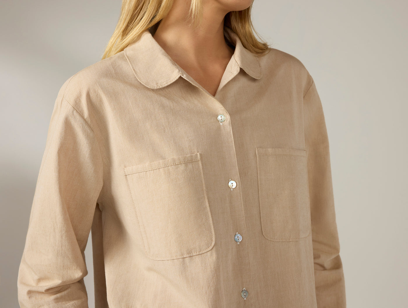 Coyuchi Women's Isla Organic Cotton Long Sleeve Pajama Set