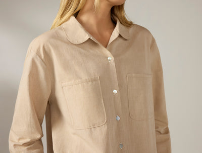 Coyuchi Women's Isla Organic Cotton Long Sleeve Pajama Set