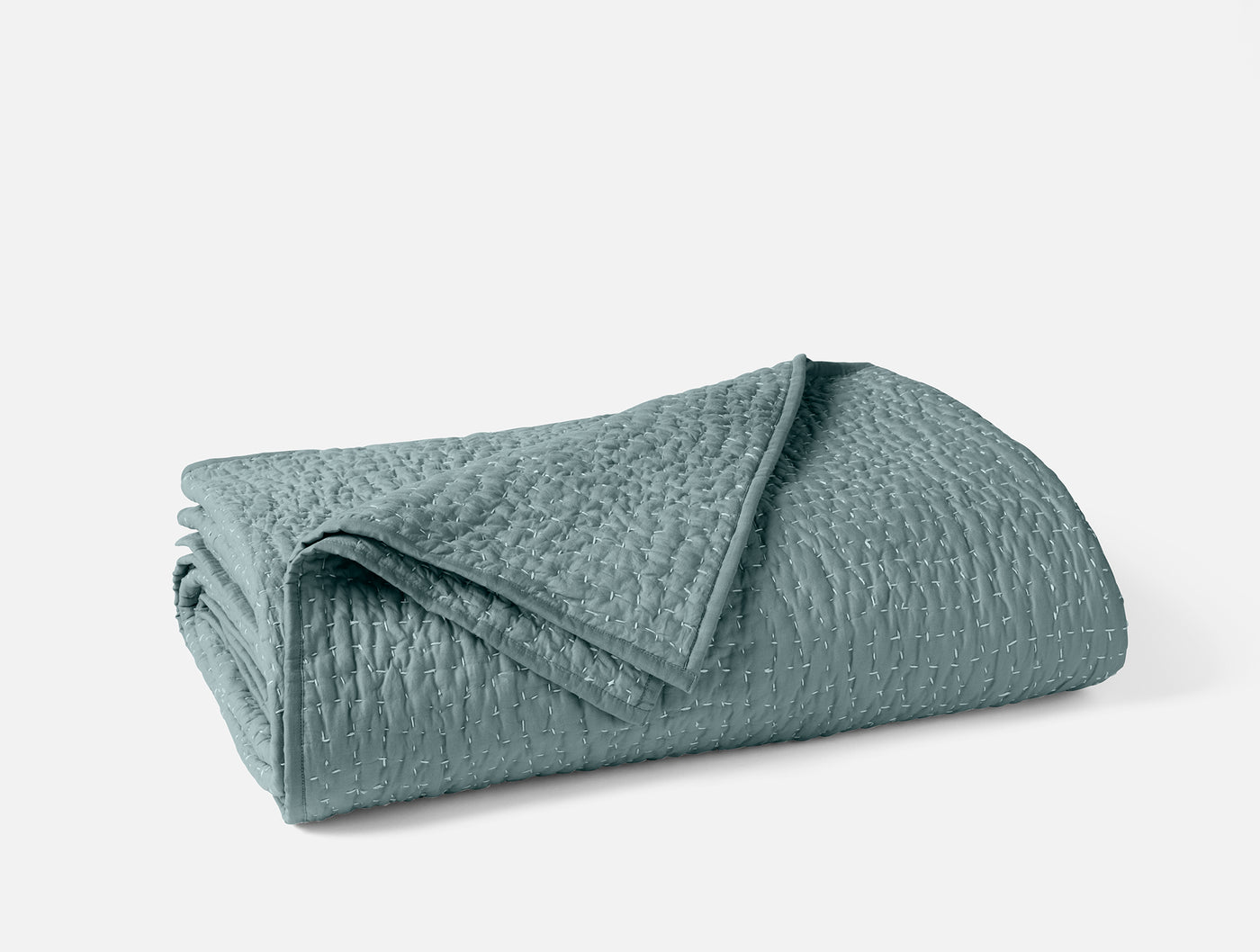 Coyuchi Pebbled Handstitched Organic Quilt