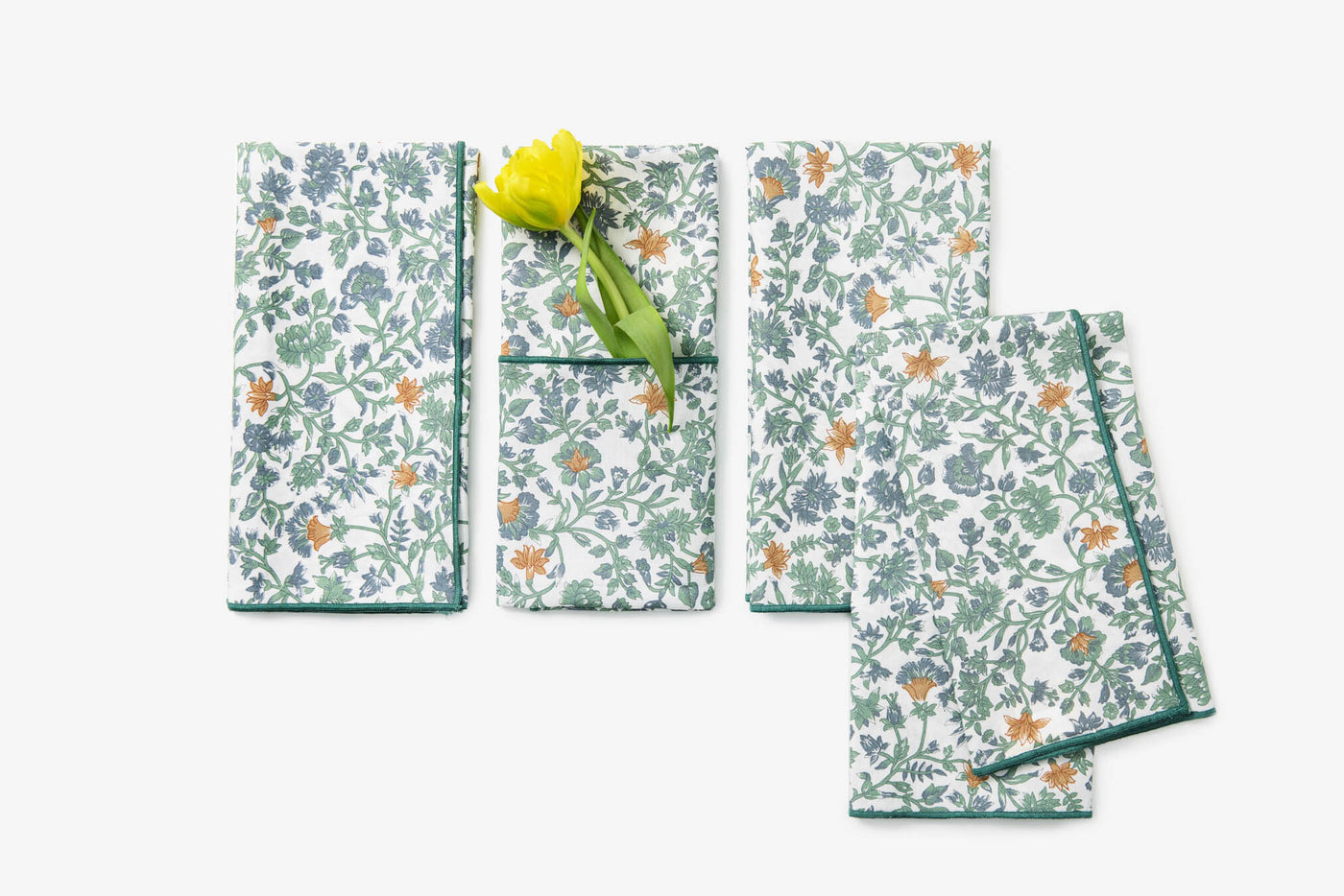 Coyuchi: Organic Print Percale Napkins, Set of 4