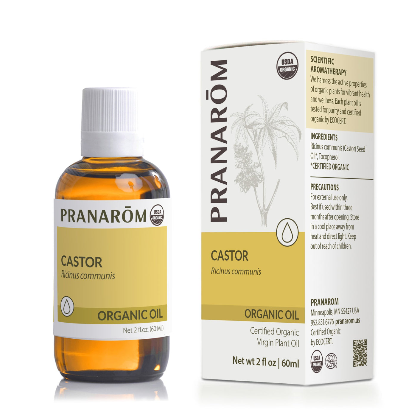 Pranarom: Organic Castor Virgin Plant Oil