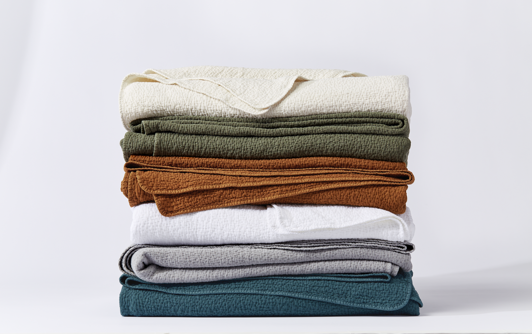 Coyuchi Cascade Organic Matelasse Blanket